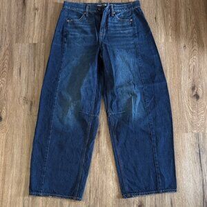 American Eagle Outfitters Women’s Barrel Dark Blue Jeans